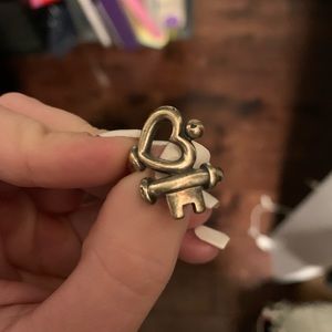 James Avery heart key ring